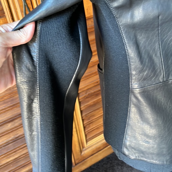 VINCE Black Leather Jacket - Picture 5 of 6
